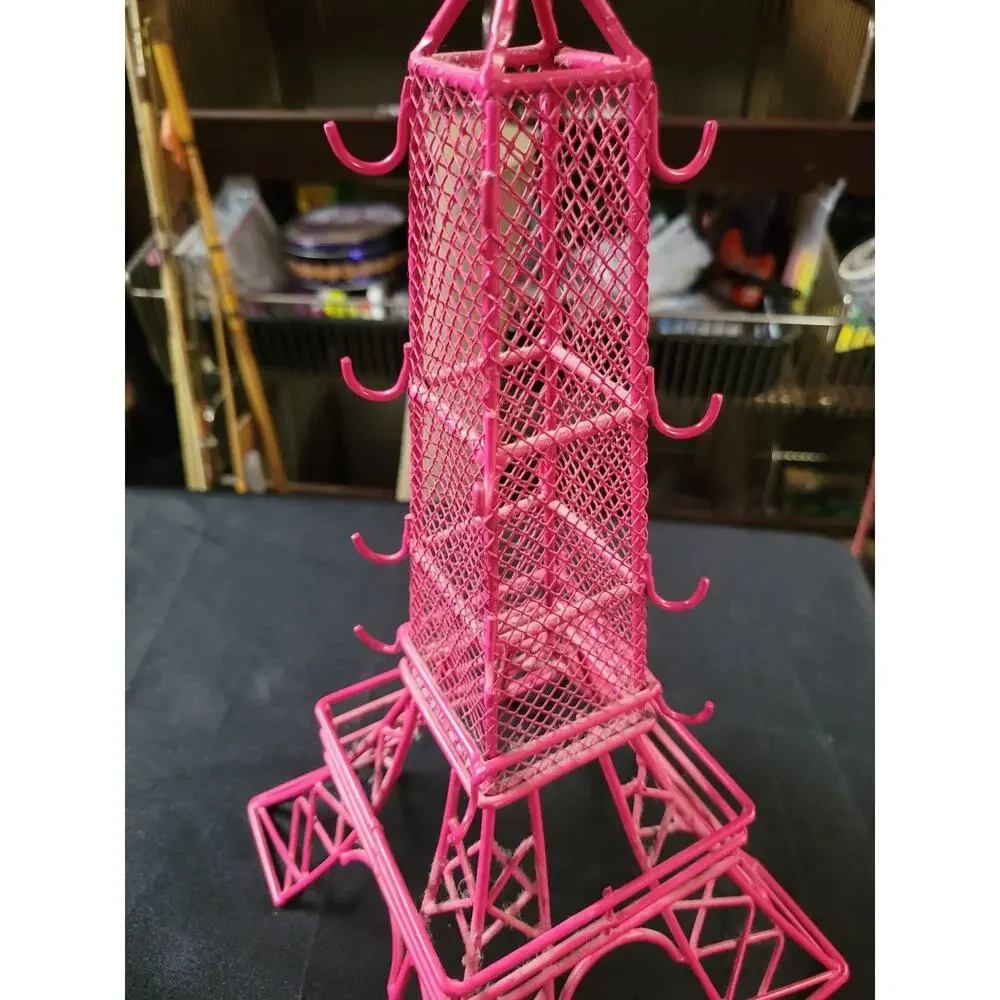 Decorative Paris Red Eiffel Tower Metal Earring Holder/Rack